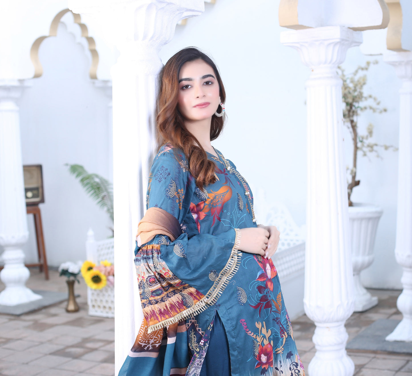 Gul-e-Rang: Printed Embroidered Lawn Suit ZLDB/SD6