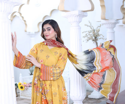 Zeenat - Digital Embroidered Lawn Shirt ZRY/SD1