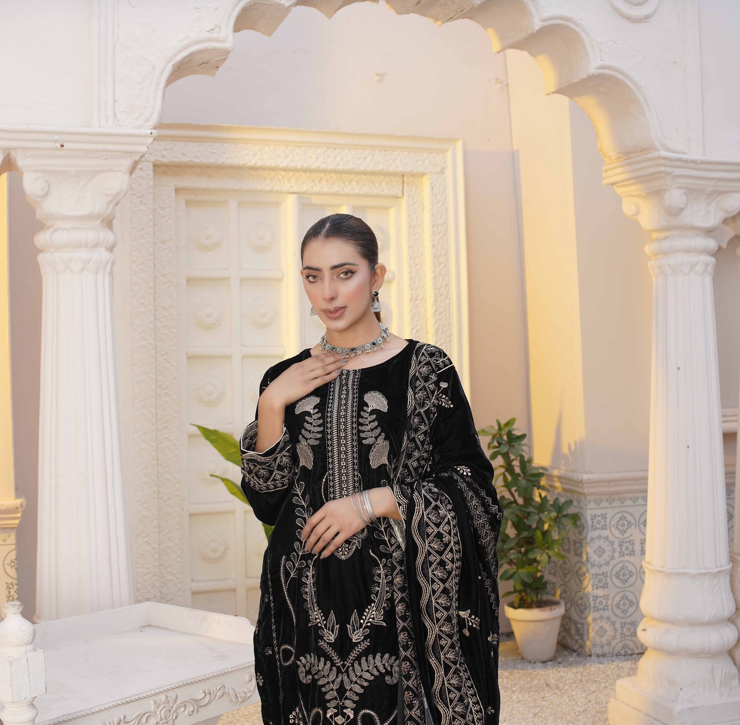 Mashal-e-Zar - Velvet Suit DS4